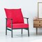 Outdoor Chair Cushion Set Seat And Back Cushion Polyester Thick Padded With Ties Removable Cover Patio